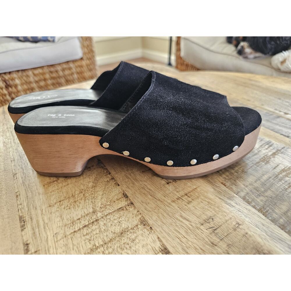 Rag & Bone Mara Open Toe Studded Platform Clogs I… - image 2